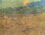 Vincent Van Gogh Evening Landscape with Rishing Moon (nn04) Sweden oil painting reproduction